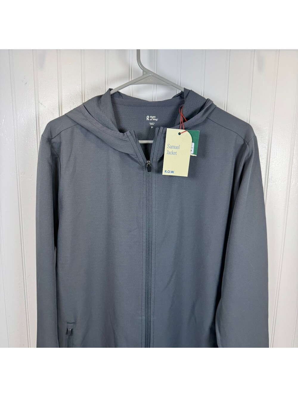 Right of Way Samuel Jacket Men's Medium Iron Gate Hooded Jacket Full Zip